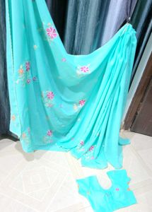 Set 2 Trading Quality Sarees &amp; 1 Blouse