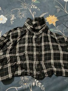 Plaid Button-Down Top