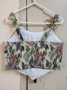 Floral Tapestry Corset Top