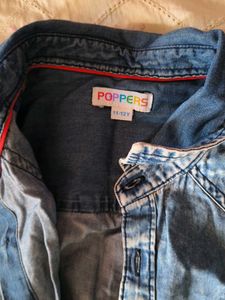 POPPERS BY PANTALOONS Denim  Sleeve Shir