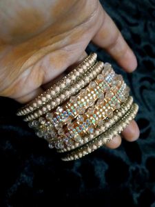 Peachish Rose Gold Bangles