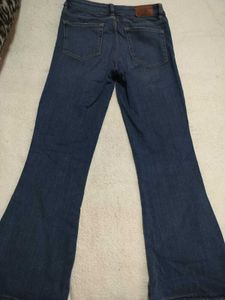 Flared Blue Denim Jeans