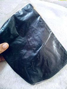 vegan leather pouch -Black