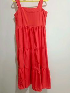 Tiered Coral Sundress