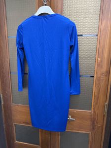 Royal Blue V-Neck Long Sleeve Dress