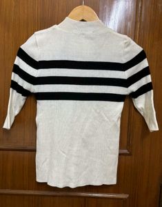 Striped Knit Stretchable Top