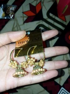 Beautiful Pearl &amp; Jhumka Earrings