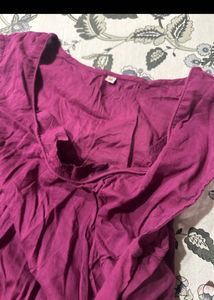 Magenta Ethnic Gown unused plain