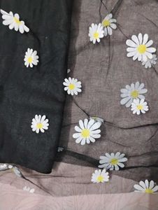 Y2K Black Daisy Print Strap Dress