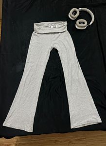 Low waist fold over flared pants