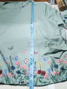 Light Green Floral Print Kurta