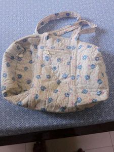Quilted Floral Tote Bag