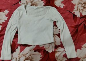Stylish Square Neck Long Sleeve Top