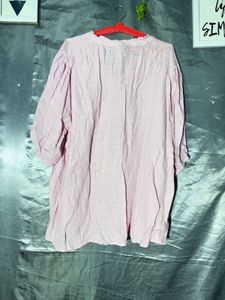 Light Pink Button-Up Top