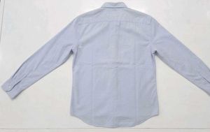 Men's Light Blue Striped Button-Up Shirt