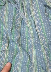 Patterned Wide Leg Pants