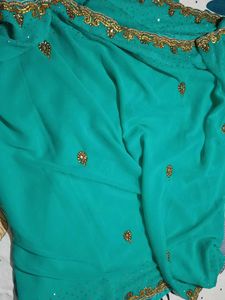 Vintage Saree with Gold Embellishments