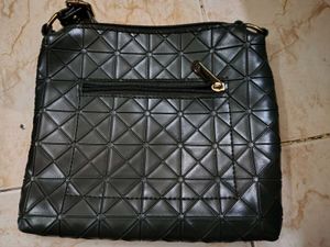 Stylish Geometric Black Crossbody Bag