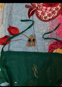 💚90s Bollywood Green Embroidered Ethnic Blouse💚