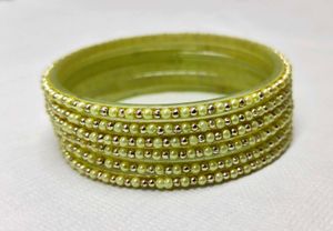 Ethnic Bangle with Pearl &amp; Gold beads