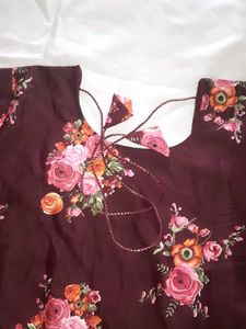 Floral Print gown with dupatta. bust Size 40in.