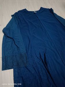 Elegant Navy Blue Embellished Maxi Dress