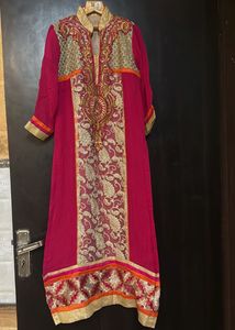 Embroidered Pink Kurta