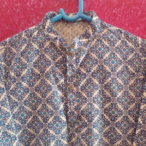 Blue Printed Kurta