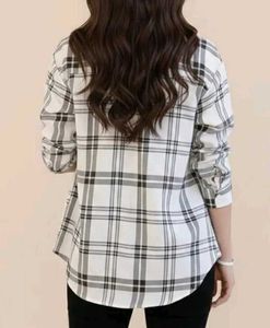 Classic Black &amp; White Plaid Shirt