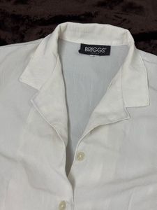 White Elegant Button-Down Shirt