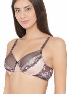 Clovia Women Push-up Lightly Padded Bra (Brown, Be