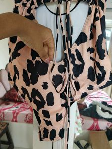 Leopard Print One-Piece Swimsuit