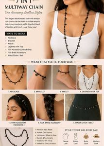 7-in-1 Multiway Beaded Coin Chain Necklace