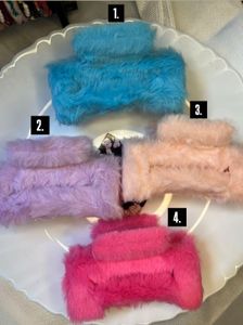 Fuzzy Claw Hair Clips