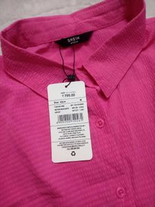SHEIN BRAND SALE🎊 Pink Shirt Loose Fit