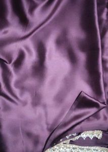 Elegant Plum Saree with Pearl Detailing