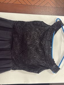 black elegant off-shoulder gown