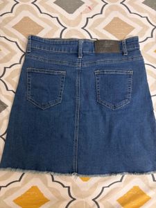 Blue Denim Mini Skirt
