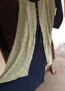 Elegant Blue &amp; Green Kurta