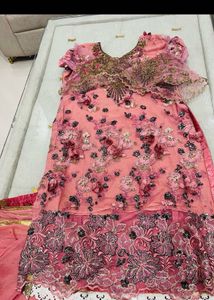 Stunning Pink Embroidered Kurta Set