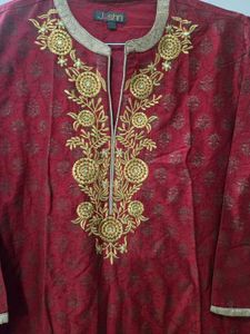 Red Festive Kurta
