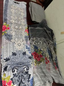 Heavy Pakistani Floral patch Kurta Set