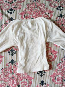 zara fitted full sleeve crop top⭑.ᐟ