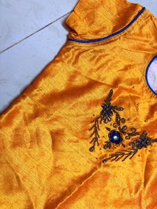 Stunning Orange &amp; Blue Lehenga Set