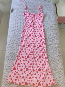 pink heart printed bodycon dress 💗💌