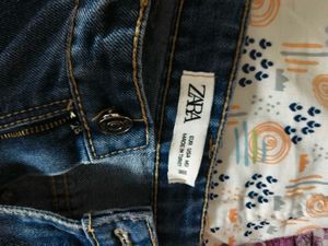 Wide Leg Blue Denim Jeans