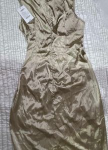 Elegant Satin Wrap Dress