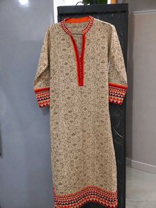 3 piece beige-orange Suit Set