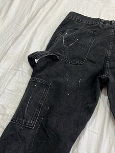Stylish Black Paint Splatter Jeans