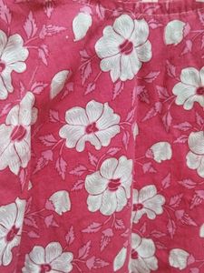 Pink Floral Print Tunic Top